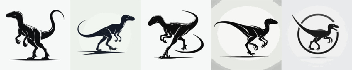 Velociraptor Silhouette Vector Illustration © Fajar
