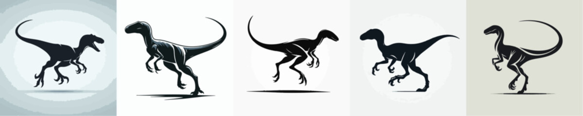 Velociraptor Silhouette Vector Illustration © Fajar