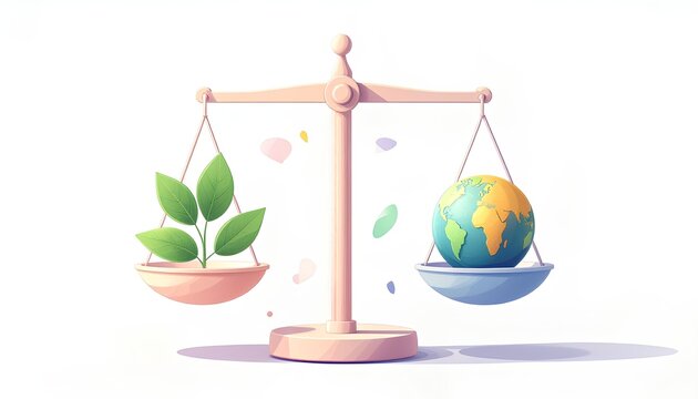 Ethical Brand Balancing Nature and Global Responsibility on Scales