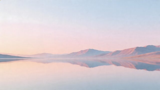 Mountain lake at sunrise