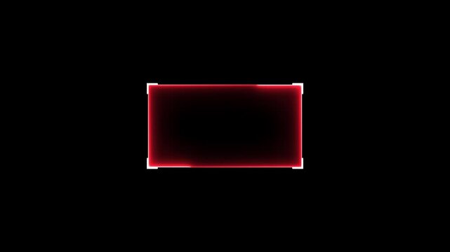 Futuristic HUD frame with hi-tech display interface, digital sci-fi hologram border on isolated black background for gaming.