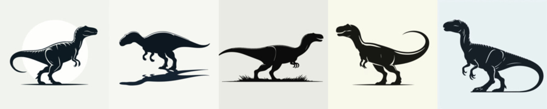 Allosaurus Silhouette Vector Illustration