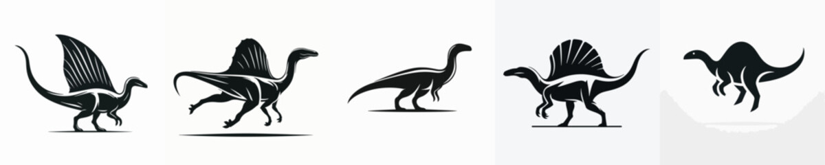 Spinosaurus Silhouette Vector Illustration © Fajar
