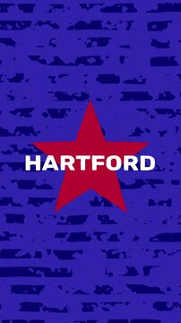 Hartford text - United States USA Colors Effect Glitch