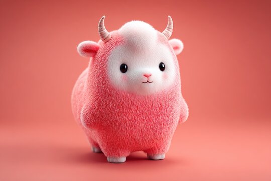cute cartoon style 3d takin 