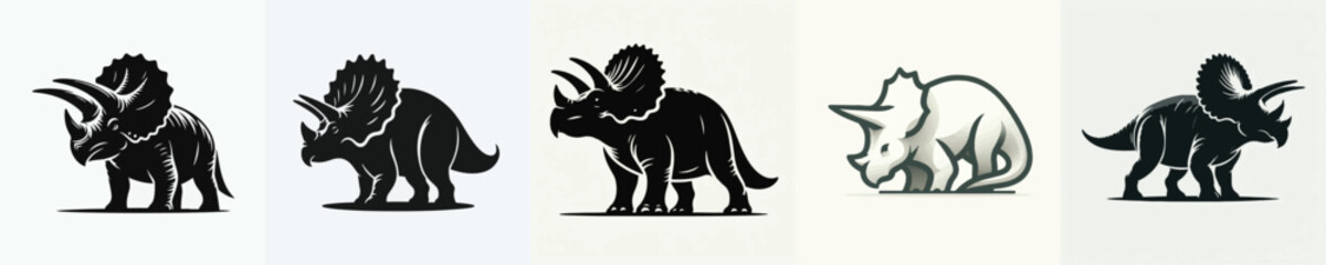 Triceratops Silhouette Vector Illustration © Fajar