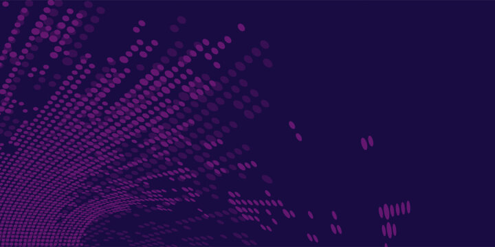 Bg with pixel pattern - blue and purple gradient mosaic for digital design. Vector ilustration
