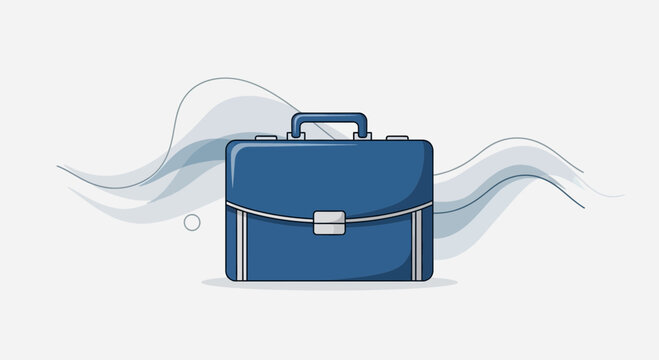 Business Attache Case With Elegant Abstract Design And Symbolic Decorative Elements