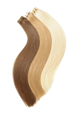 various colors of straight tape in human hair extensions