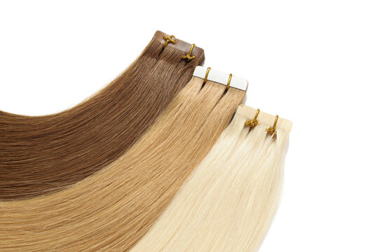 various colors of straight tape in human hair extensions
