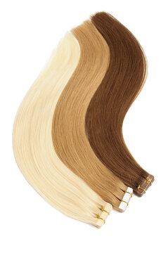 various colors of straight tape in human hair extensions