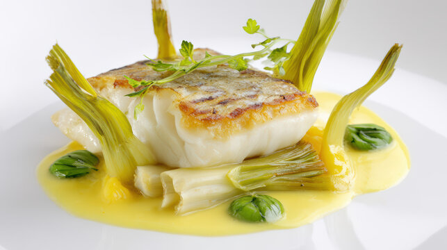 grilled john dory fillet with saffron butter sauce