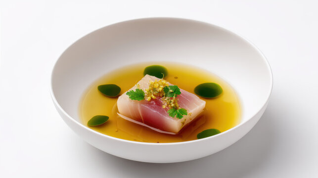 yellowtail amberjack sashimi with jalape&ntilde;o and garnish
