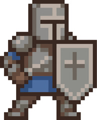 Obraz premium Medieval knight in armor standing.