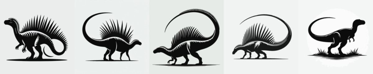 Kentrosaurus Silhouette Vector Illustration © Fajar