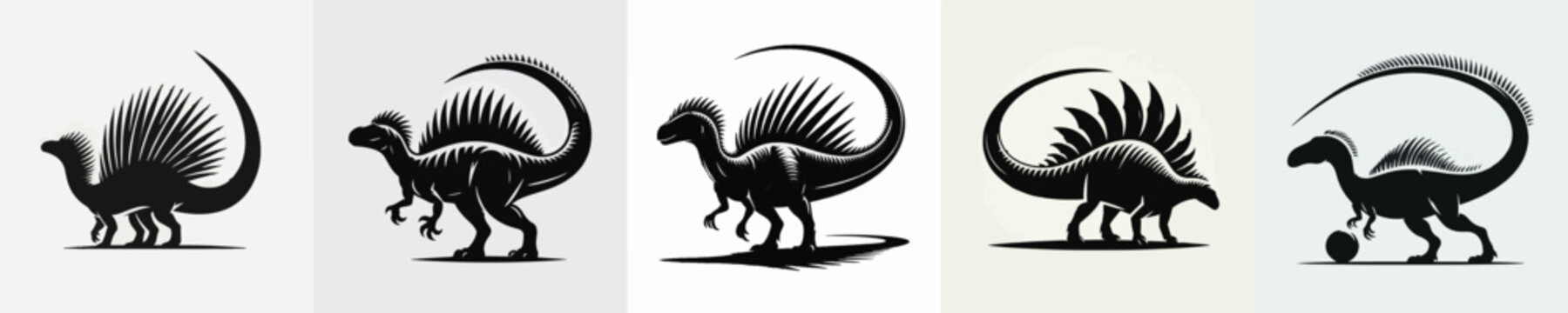Kentrosaurus Silhouette Vector Illustration