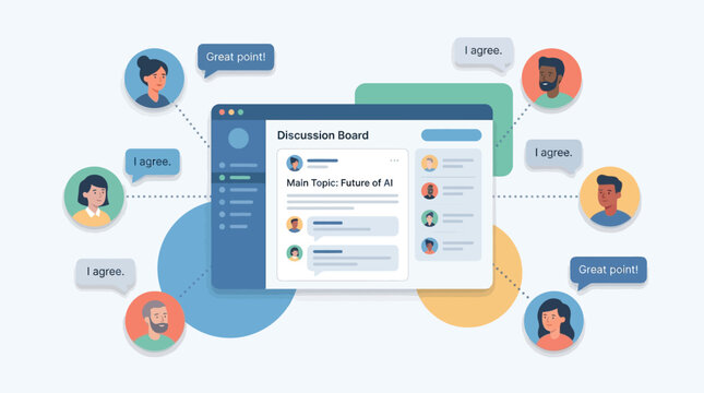 Online discussion forum with diverse users.