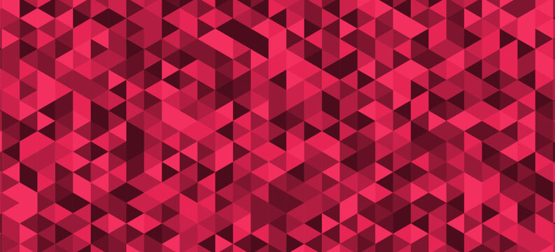 premium background of degraded triangles in pink, red and mangenta tones