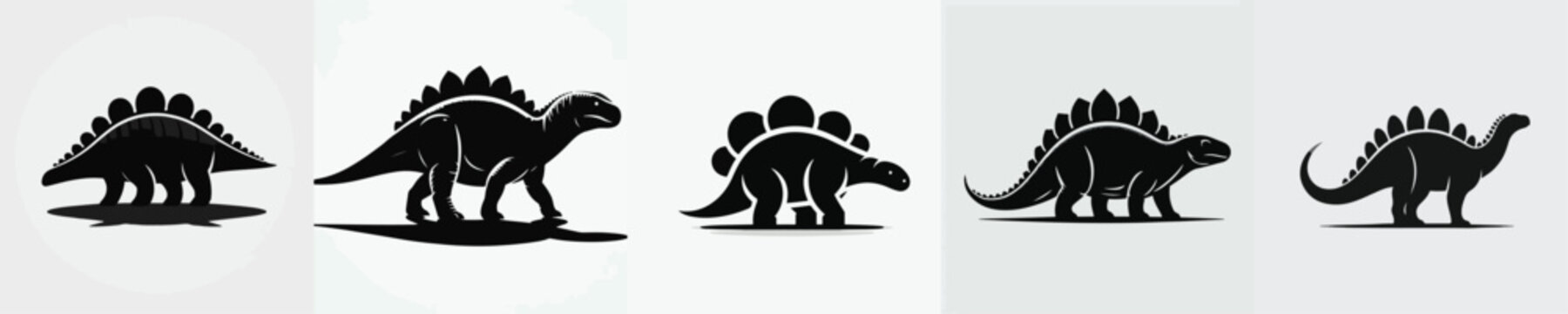 Ankylosaurus Silhouette Vector Illustration