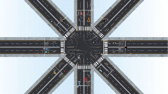 Interchange Highway Road Traffic System.