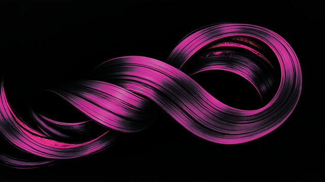 Neon Pink Infinity Wave &ndash; Abstract Flowing Brush Stroke
