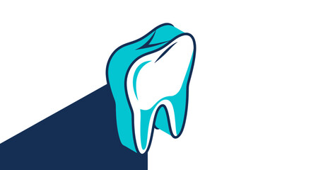 Obraz premium Dental Icon: A Modern Representation of Oral Health and Dentistry Expertise