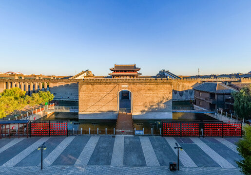 Aerial view of the ancient town of Beitang in Tianjin