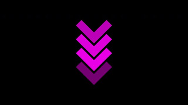 Animated arrows for the overlay video layer swipe down animation. suitable for business, investment, Arrow icon concept arrows up to down. down -directional arrow loop animation