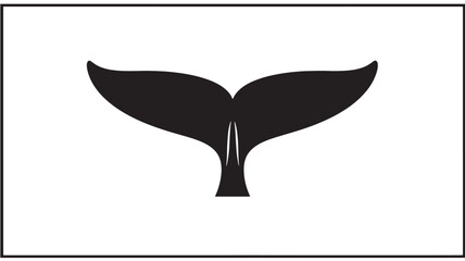 Tail fin icon with silhouette wings and pointed center graphic, minimalist vector style for branding and design © Diego