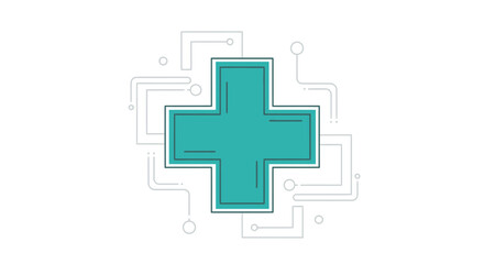 Fototapeta premium Digital Healthcare and Futuristic Medical Advancements Conceptualized in Modern Imagery