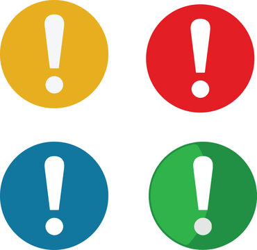 Illustrazione vettoriale di segnali di pericolo rotondi in vari colori, simboli di avviso e sicurezza per contesti industriali, stradali e informativi. Ideale per segnaletica, UI e comunicazione visiv