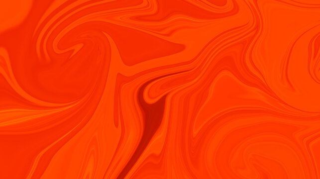 Orange and red swirling marble texture background with abstract