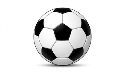 Fototapeta premium Black and White Soccer Ball Illustration