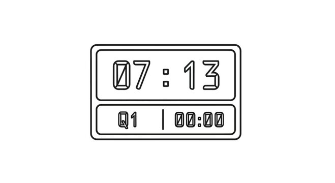 Digital clock display showing time.