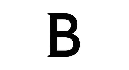 Bold Black Letter B on White Background - Alphabet, Typography, Graphic Design Element © ragil