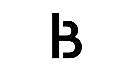 Minimalist Black Letter B Logo on White Background © ragil