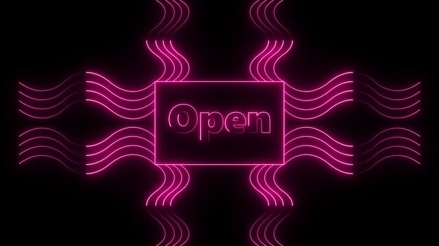 Abstract blue glowing geometric shapes motion graphics, futuristic data processing animation on dark background.4.k animation video