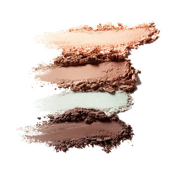 PNG Eyeshadow swatches creating cosmetic texture and color palette for make up, isolated with transparent background