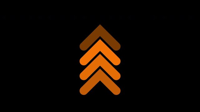 swipe up Directional Arrow Loop Animation. dynamic arrow shape down to up animation overlay creating smooth,
