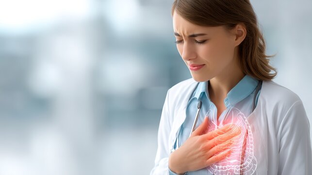 Gastroesophageal Reflux Disease GERD Medical Infographic Showing Human Digestive System Esophagus Stomach Acid Reflux Symptoms Causes Risk Factors Diagnosis 