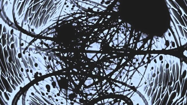 Cool White Sci-Fi Ring Flow Abstract Energy Wave Wireframe Sphere 4K Seamless VJ Loop