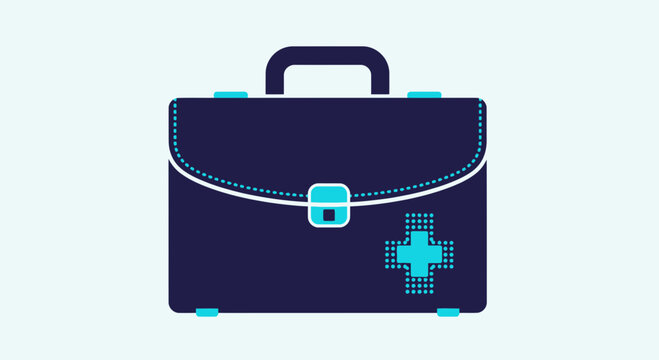 First Aid Kit Illustration Suitable for Healthcare, Emergency, and Medical Related Topics