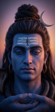 Adi Yogi Lord Shiva &ndash; Spiritual Meditation Portrait Wallpaper