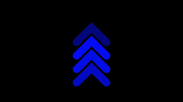 swipe up Directional Arrow Loop Animation. dynamic arrow shape down to up animation overlay creating smooth