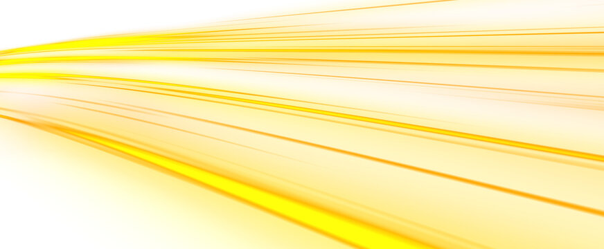 Futuristic yellow orange light trails with neon glow. Speed motion lines blur effect. Glowing energy waves dynamic light streaks, Abstract technology element. Digital energy lines flare for banners, P