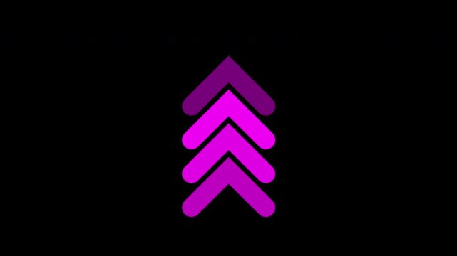 swipe up Directional Arrow Loop Animation. dynamic arrow shape down to up animation overlay creating