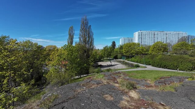 The Million Programme Housing in Solna Stockholm Surrounded by Green Nature