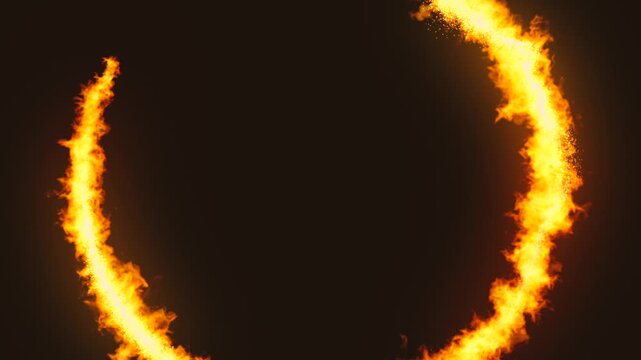 Burning Fire Circle Intro Animation
A Burning fire circle trace in slow motion in space on a circular ring path perfect for intro logo and background reveal