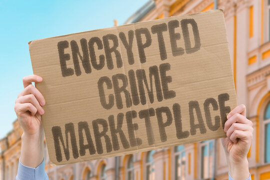 "Encrypted Crime Marketplace" Anonymized online platforms host thriving markets for contraband weapons and illicit substances. ANONYMIZED. PLATFORMS. CONTRABAND. WEAPONS. SUBSTANCES.