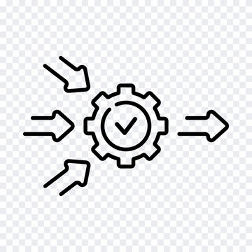 Technologies for simplifying and increasing the efficiency of business processes, the concept of a symbol of implementation and management.